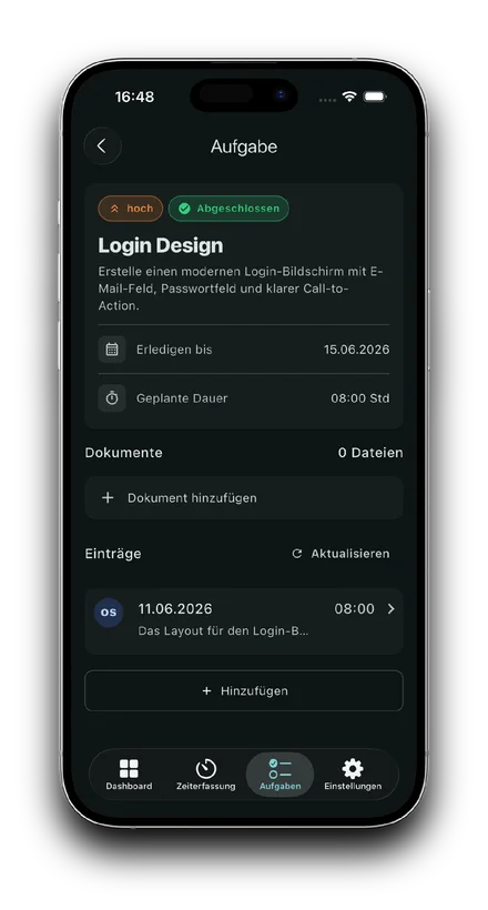 Apandia Mobile Aufgaben-Detailansicht